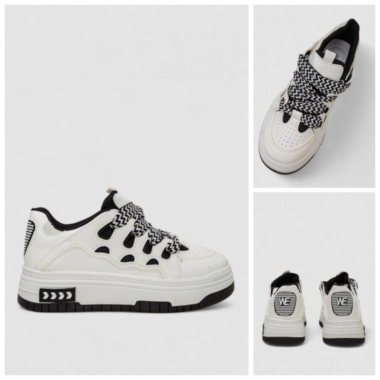 Кросівки жіночі демісезонні, біло-чорний