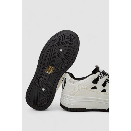 Кросівки жіночі демісезонні, біло-чорний
