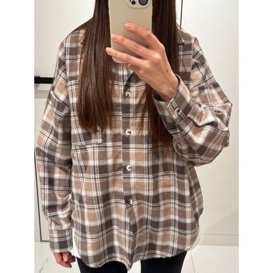 Сорочка жіноча в клытинку с фленелі