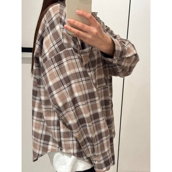 Сорочка жіноча в клытинку с фленелі