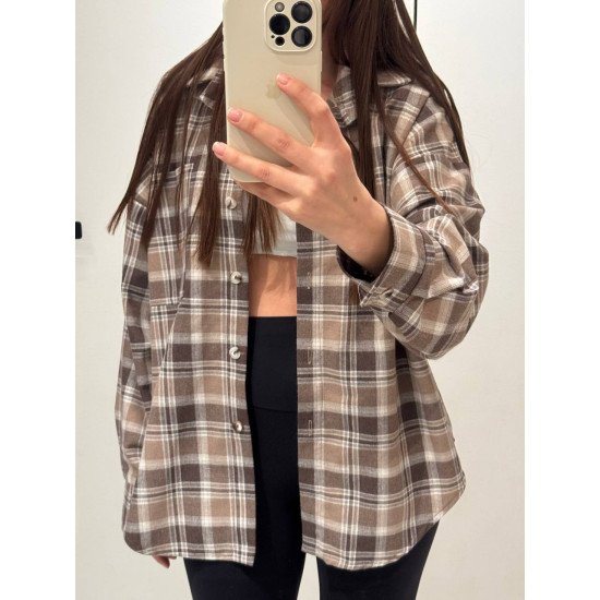 Сорочка жіноча в клытинку с фленелі