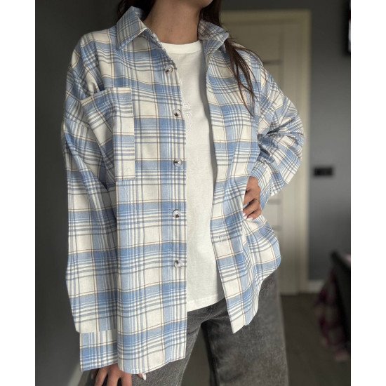 Сорочка жіноча в клытинку с фленелі