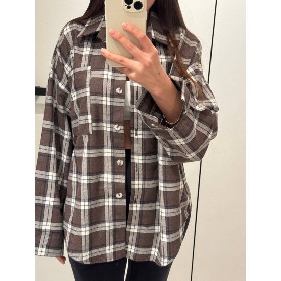 Сорочка жіноча в клытинку с фленелі