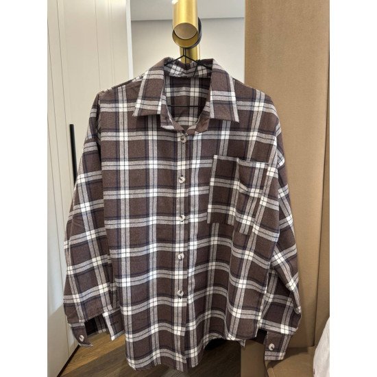 Сорочка жіноча в клытинку с фленелі