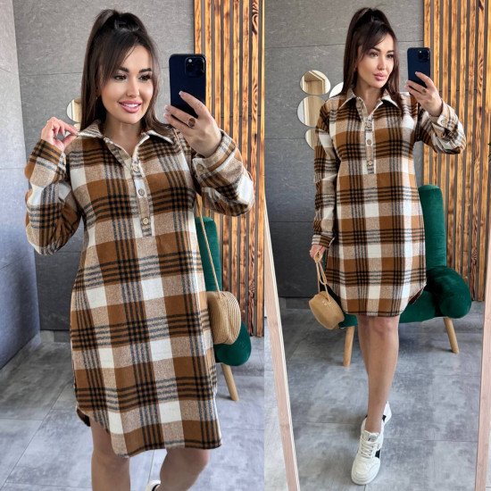 Сукня -сорочка у клітинку