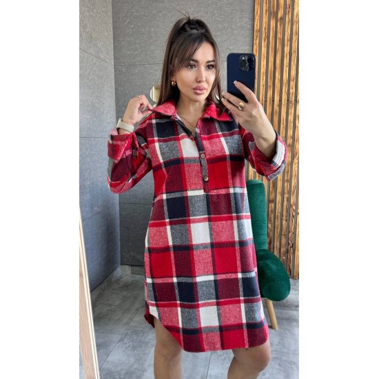 Сукня -сорочка у клітинку