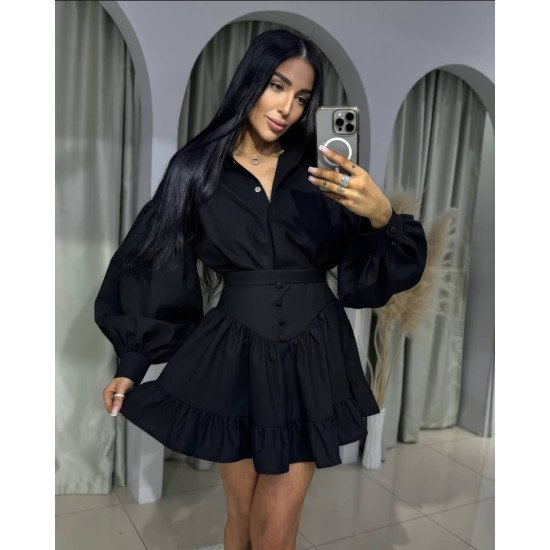 Костюм сорочка + спідниця-шорти