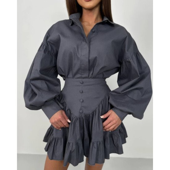 Костюм сорочка + спідниця-шорти