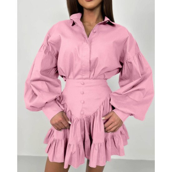 Костюм сорочка + спідниця-шорти