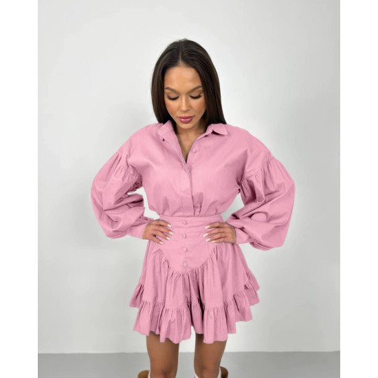 Костюм сорочка + спідниця-шорти