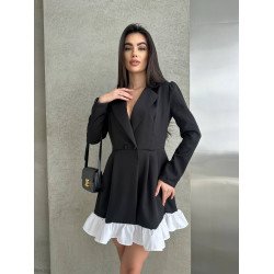 Сукня-піджак з білим воланом