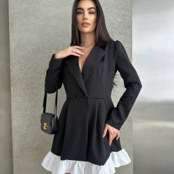 Сукня-піджак з білим воланом