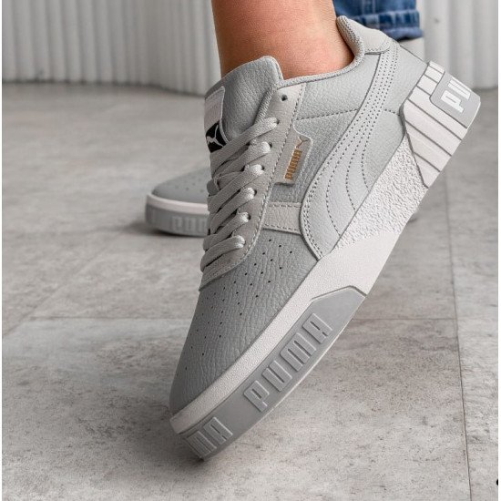 Кросівки жіночі сірі  шкіряні