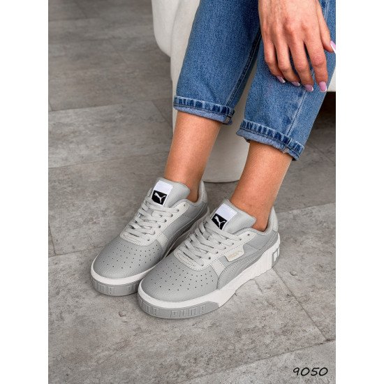 Кросівки жіночі сірі  шкіряні