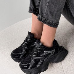 Кросівки жіночі  чорний, екозамша