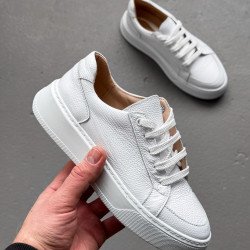 Кеди жіночі Temis білі, натуральна шкіра