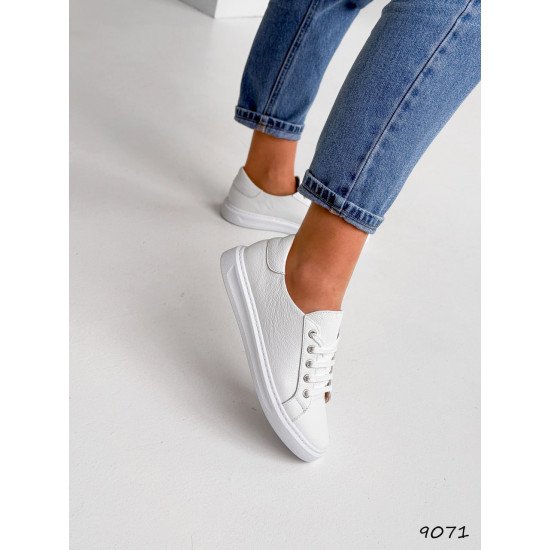 Кеди жіночі Goan білі, натуральна шкіра