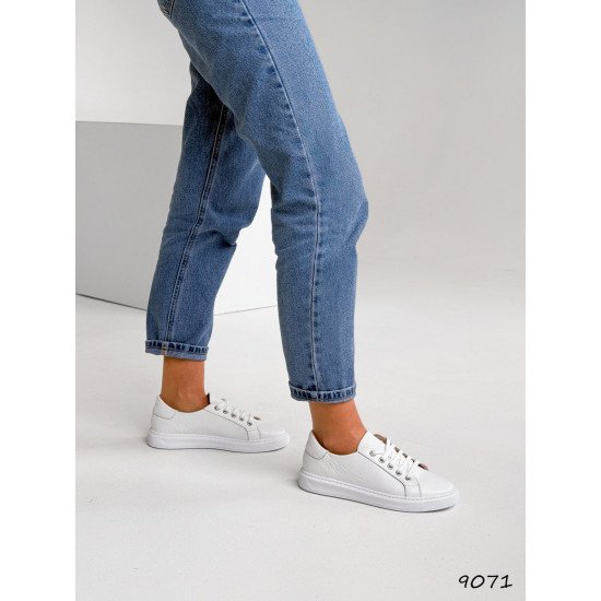 Кеди жіночі Goan білі, натуральна шкіра