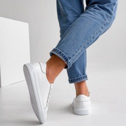 Кеди жіночі Goan білі, натуральна шкіра