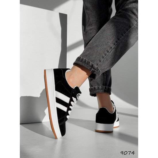 Кеди жіночі Ald чорні + білий, еконубук