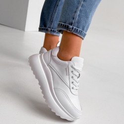 Кросівки жіночі Vikka білі, натуральна шкіра