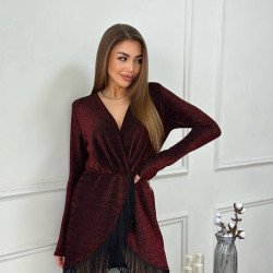 Сукня з люрекса  + бахрома
