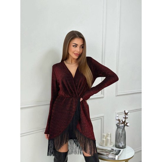 Сукня з люрекса  + бахрома