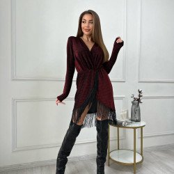 Сукня з люрекса  + бахрома