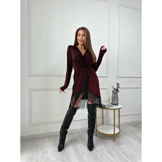 Сукня з люрекса  + бахрома