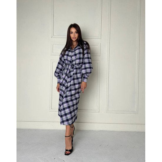 Тепла сукня в клітинку