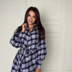 Тепла сукня в клітинку