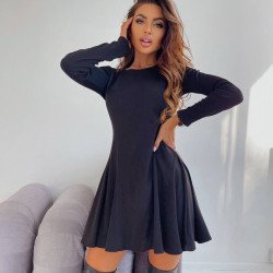 Сукня міні з довгим рукавом