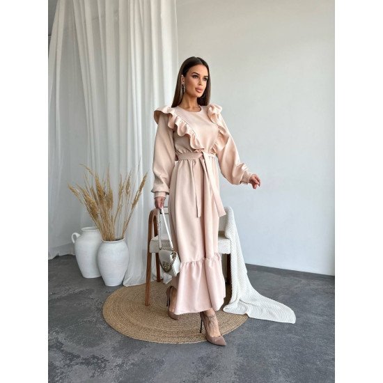 Сукня міді з воланами