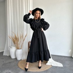 Сукня міді з воланами