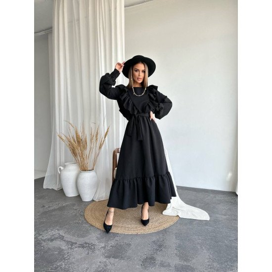 Сукня міді з воланами