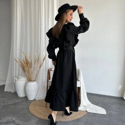 Сукня міді з воланами