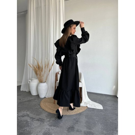 Сукня міді з воланами