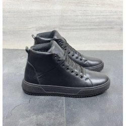 Чоловічі шкіряні зимові черевики