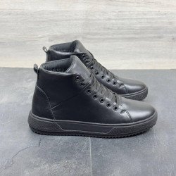 Чоловічі шкіряні зимові черевики