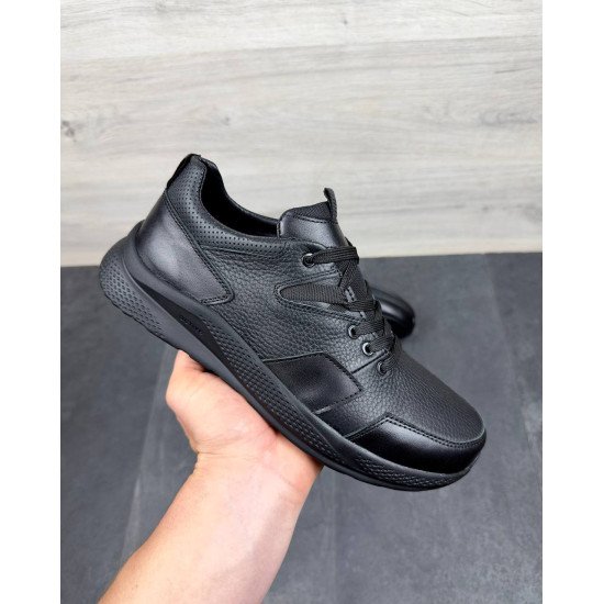 Чоловічі шкіряні кросівки на шнурівці