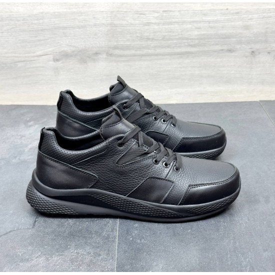 Чоловічі шкіряні кросівки на шнурівці