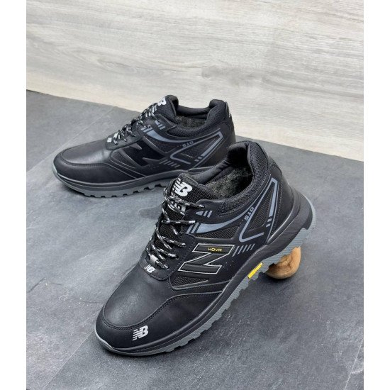 Чоловічі шкіряні зимові кросівки