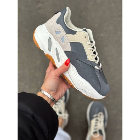 Жіночі кросівки з екошкіри сірі