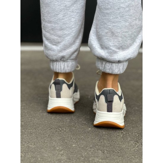 Жіночі кросівки з екошкіри сірі