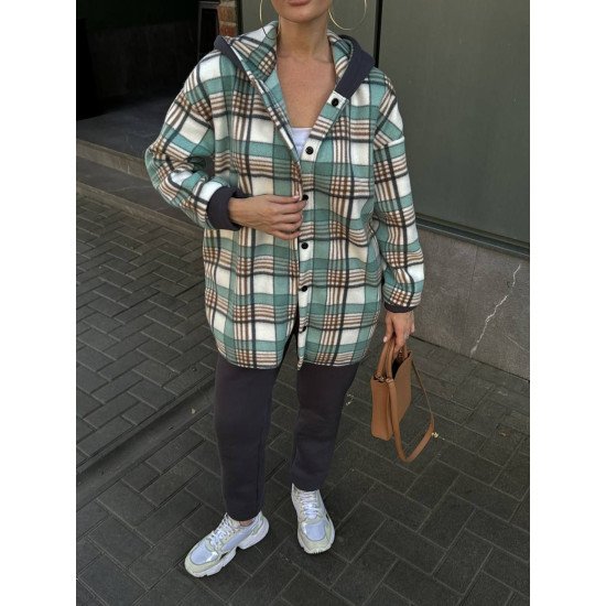 Костюм в клітинку на флісі люкс якості