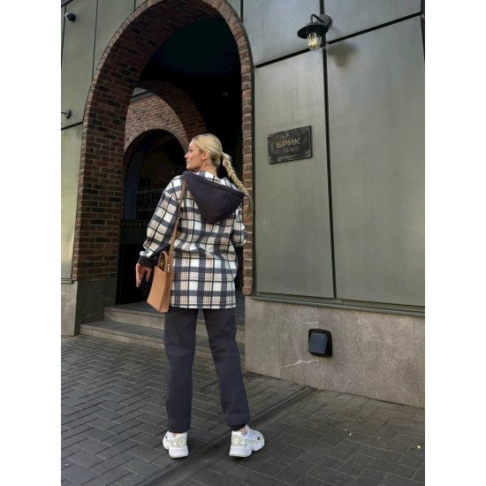 Костюм в клітинку на флісі люкс якості