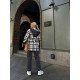 Костюм в клітинку на флісі люкс якості