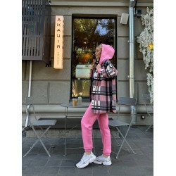 Костюм в клітинку на флісі люкс якості