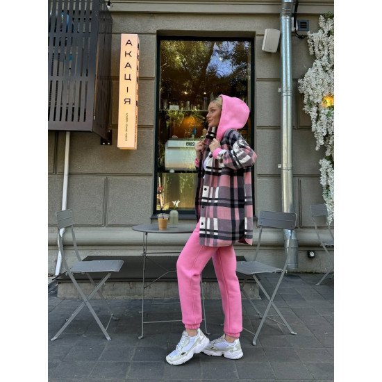 Костюм в клітинку на флісі люкс якості