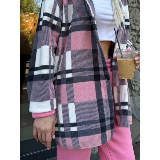 Костюм в клітинку на флісі люкс якості